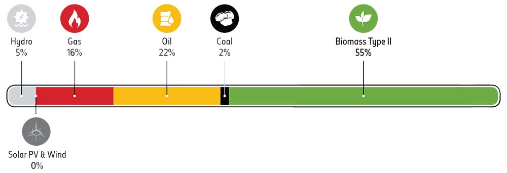 Myanmar's Energy Mix In 2015